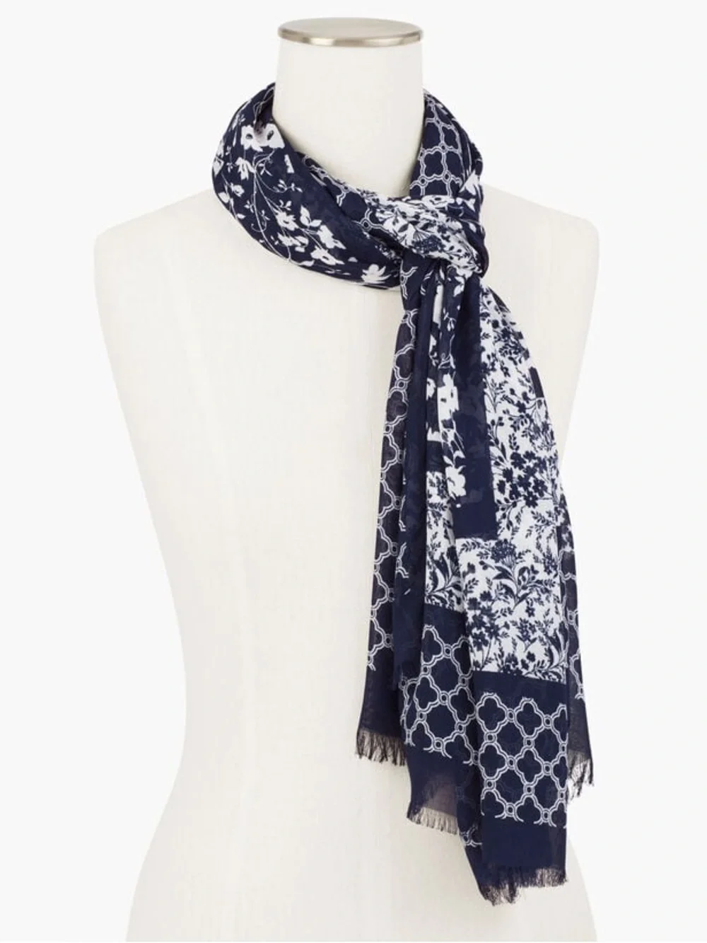 Talbots BOTANICAL FLORAL OBLONG SCARF NWT